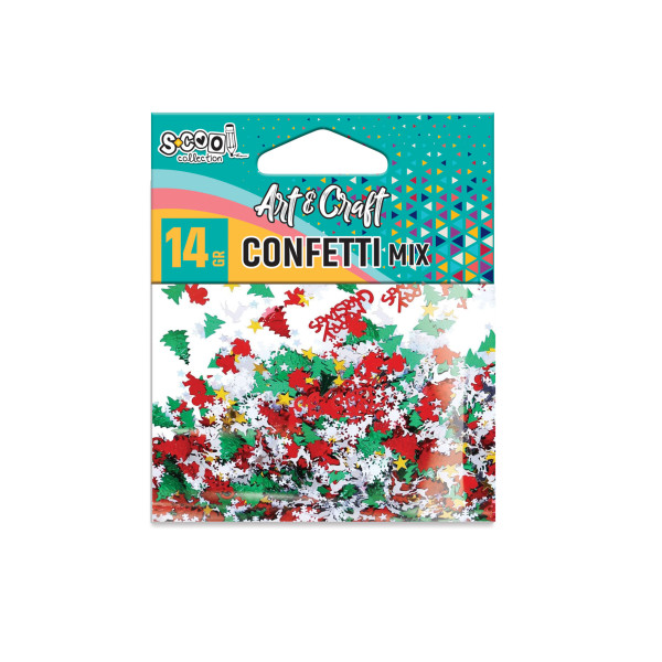 KRAFT UKRASNE KONFETE BOZICNI MIX 14gr SC2597 - KRAFT | Party, kraft, kreativni i dekorativni program | NBK
