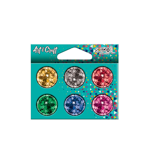 KRAFT UKRASNE KONFETE MIX 6*1.50GR SC2600 - S-COOL | Party, kraft, kreativni i dekorativni program | NBK