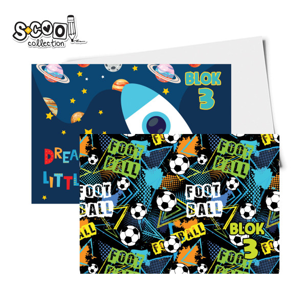 BLOK ZA CRTANJE BR.3 MUSKI MOTIVI SC2717 - S-COOL | Školski pribor | NBK