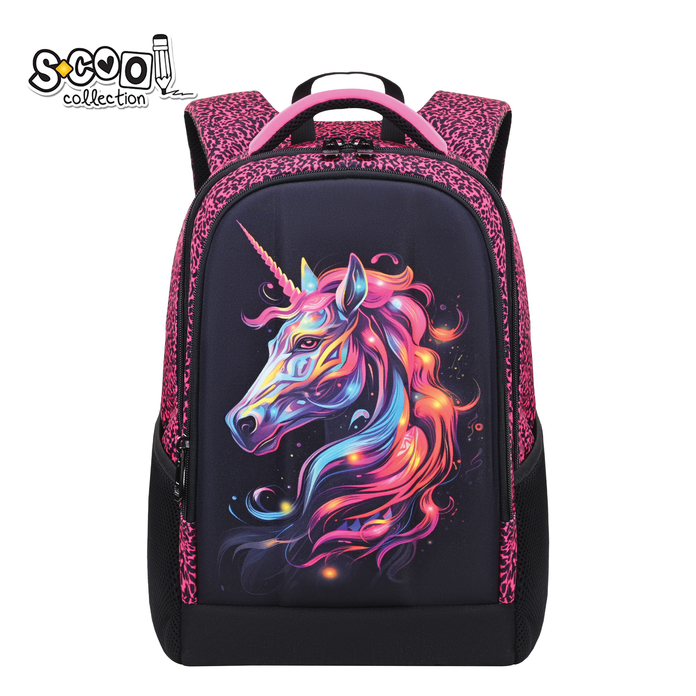 RANAC OJAČANA LEĐA SA ČVRSTIM PREDNJIM DŽEPOM UNICORN 40*29*14CM SC2952 - S-COOL | Školski pribor | NBK