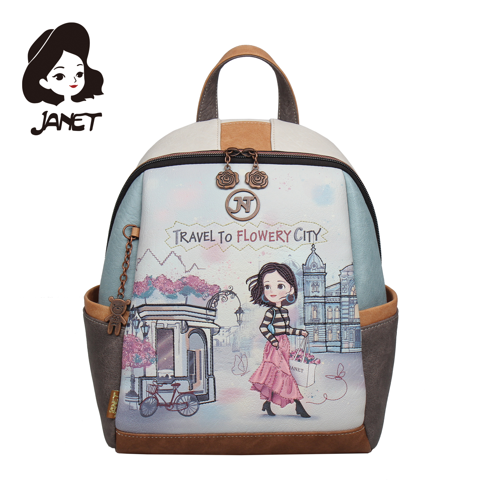 RANAC DAMSKI JANET FLOWRY CITY  J-101A 25*13*31 - JANET | Putni program i poslovna galanterija | NBK