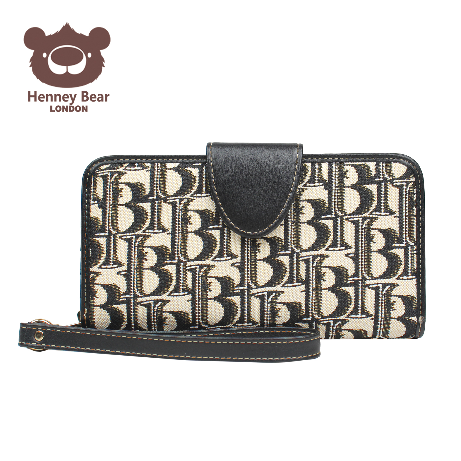 NOVČANIK DAMSKI HENNEY BEAR HW-002 HB BLACK 19*3*10 - JANET | Putni program i poslovna galanterija | NBK