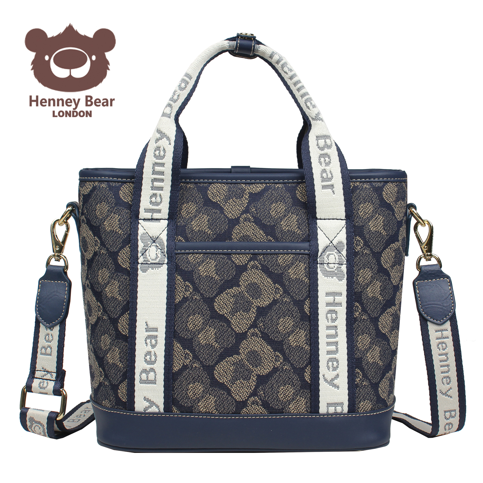 TAŠNA DAMSKA HENNEY BEAR H-1140 SHADOW BEAR BLUE 28.5*14*23.5 - JANET | Putni program i poslovna galanterija | NBK