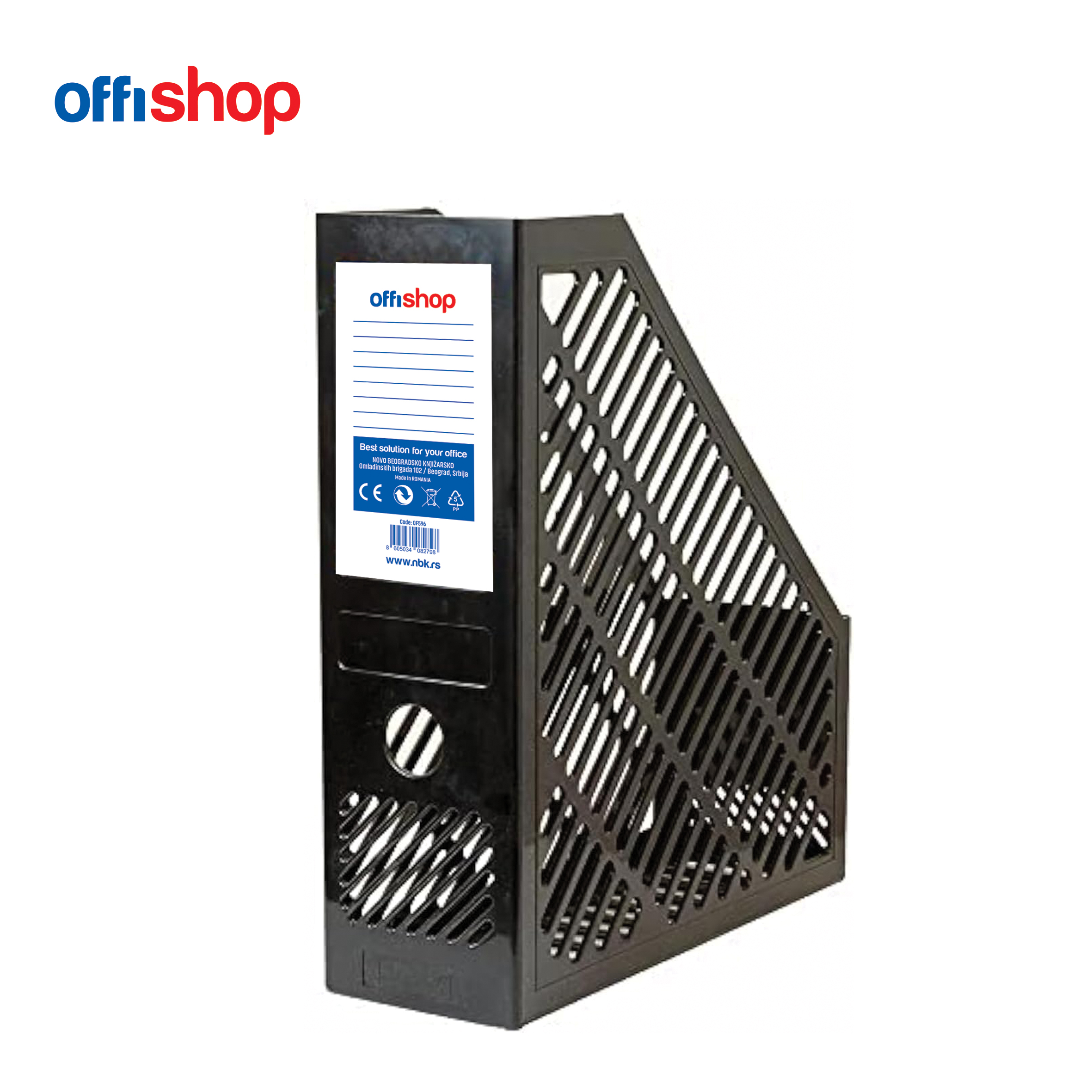 POLICA ZA DOKUMENTA VERTIKALNA CRNA OF596 - OFFISHOP | Kancelarijski materijal | NBK