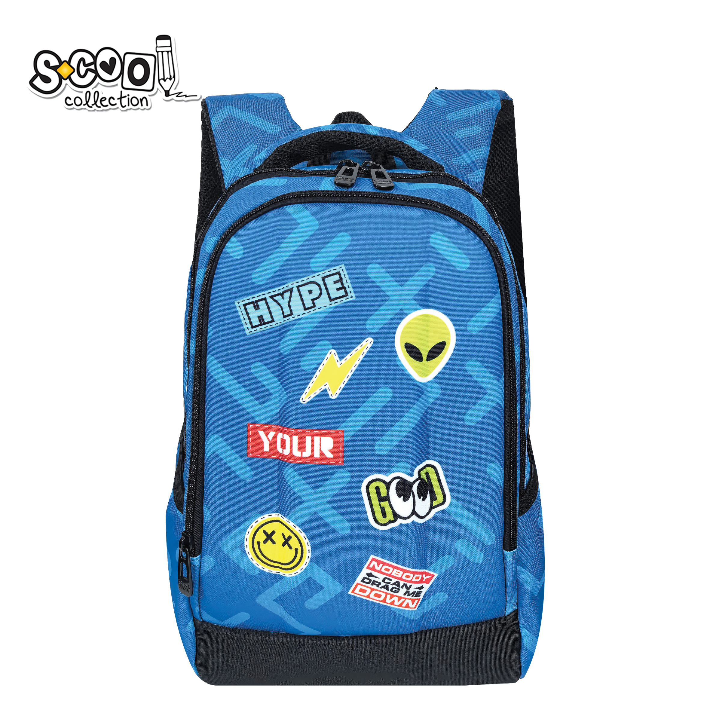 RANAC OJAČANA LEĐA SA ČVRSTIM PREDNJIM DŽEPOM TXT LINGO 40*29*14CM SC3321 - S-COOL | Školski pribor | NBK