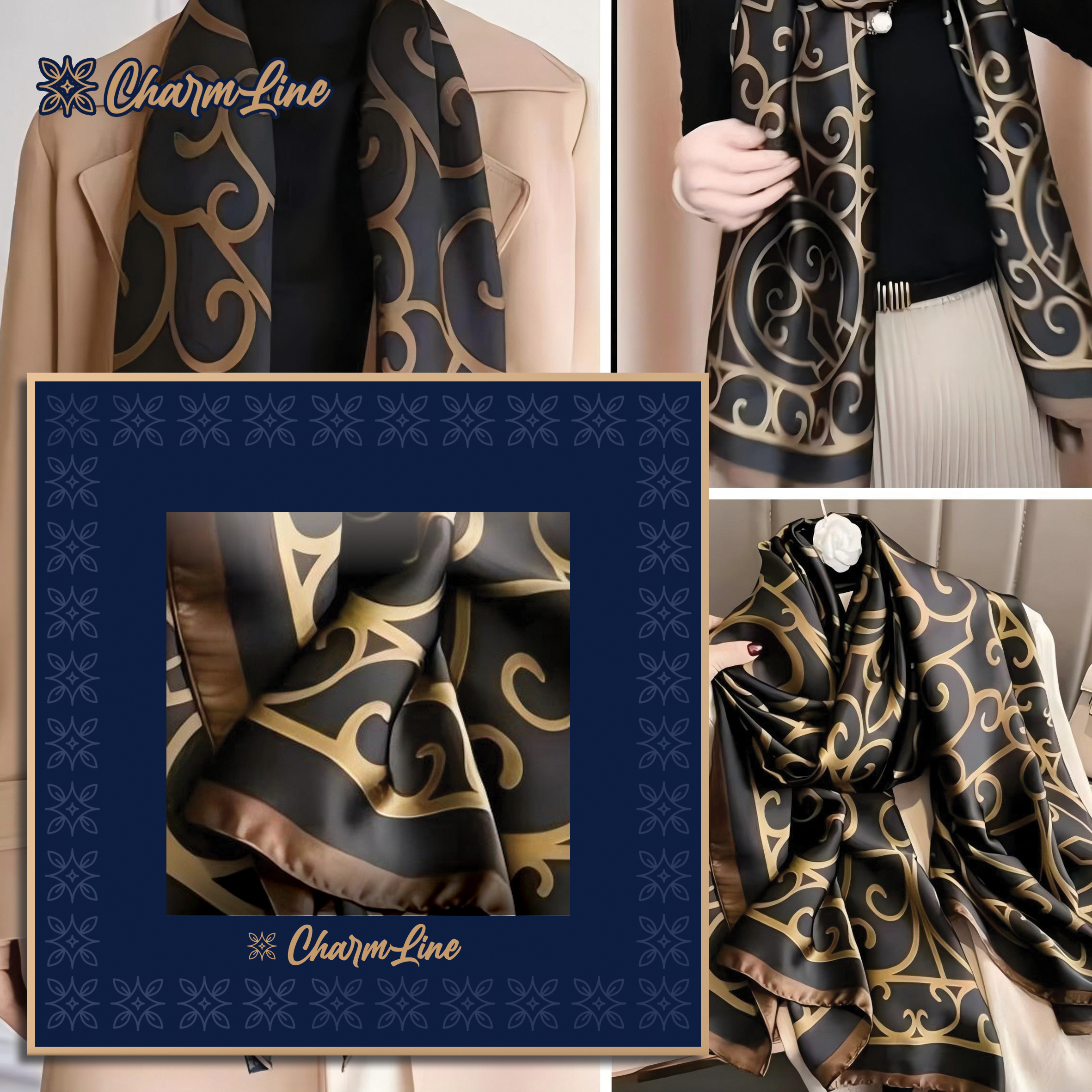 CHARMLINE EŠARPA U POKLON KUTIJI 85*180CM SATIN CL003 - CHARMLINE | Gift i poklonski program | NBK