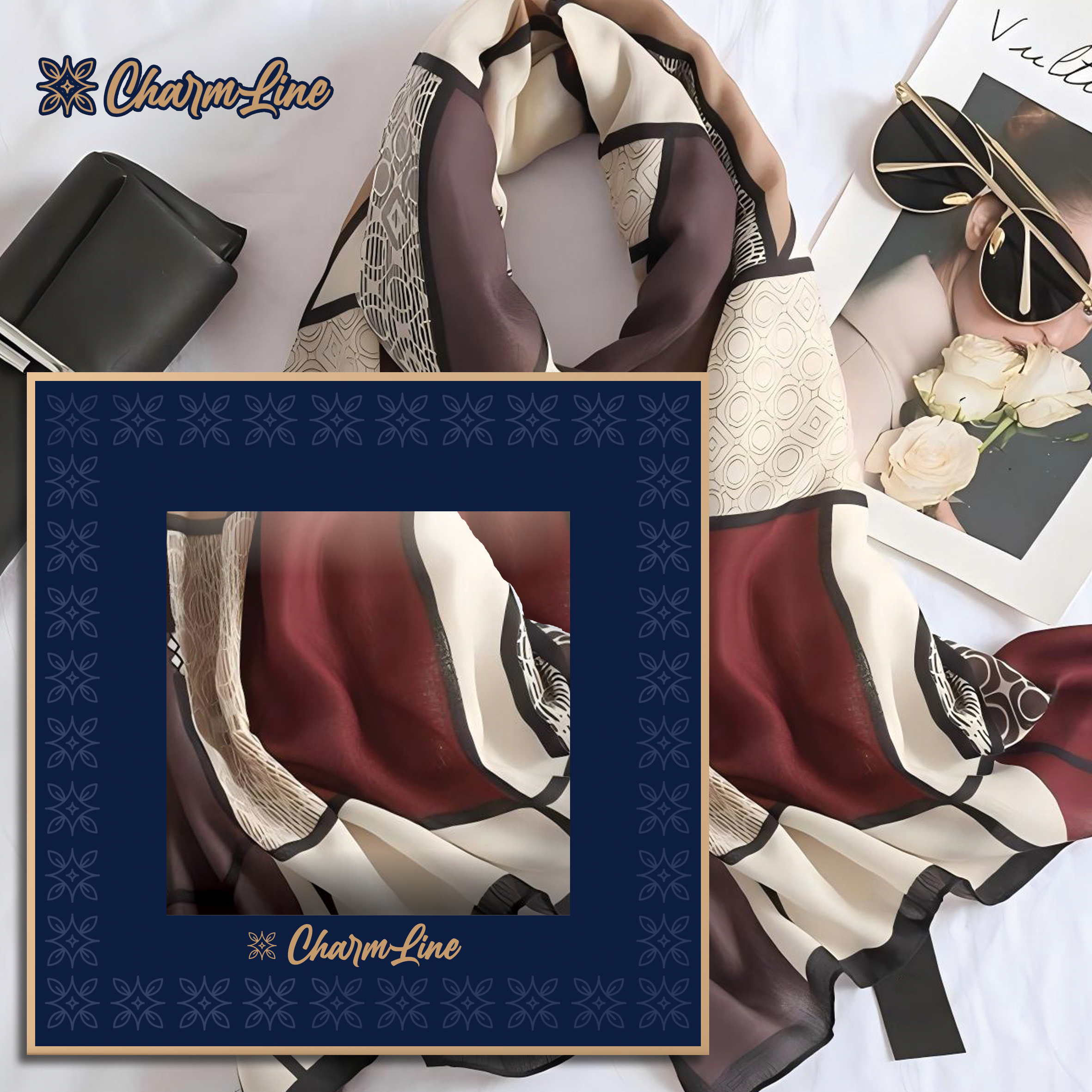 CHARMLINE EŠARPA U POKLON KUTIJI 85*180CM VISCOSE CL010 - CHARMLINE | Gift i poklonski program | NBK