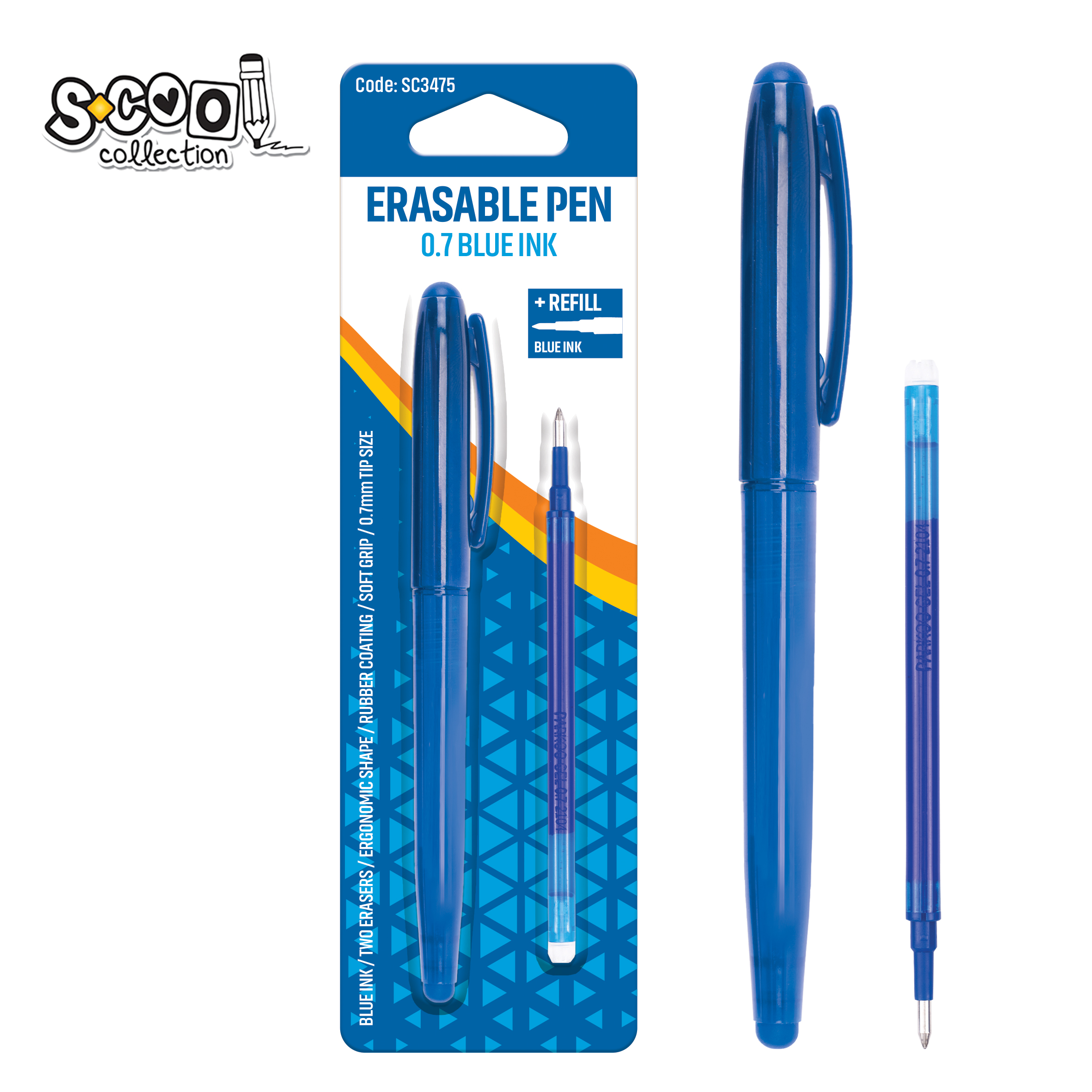GEL OLOVKA S-COOL PISI-BRISI + REFIL 0.7 SC3475 BLISTER CARD - OFFISHOP | Pisaći pribor | NBK