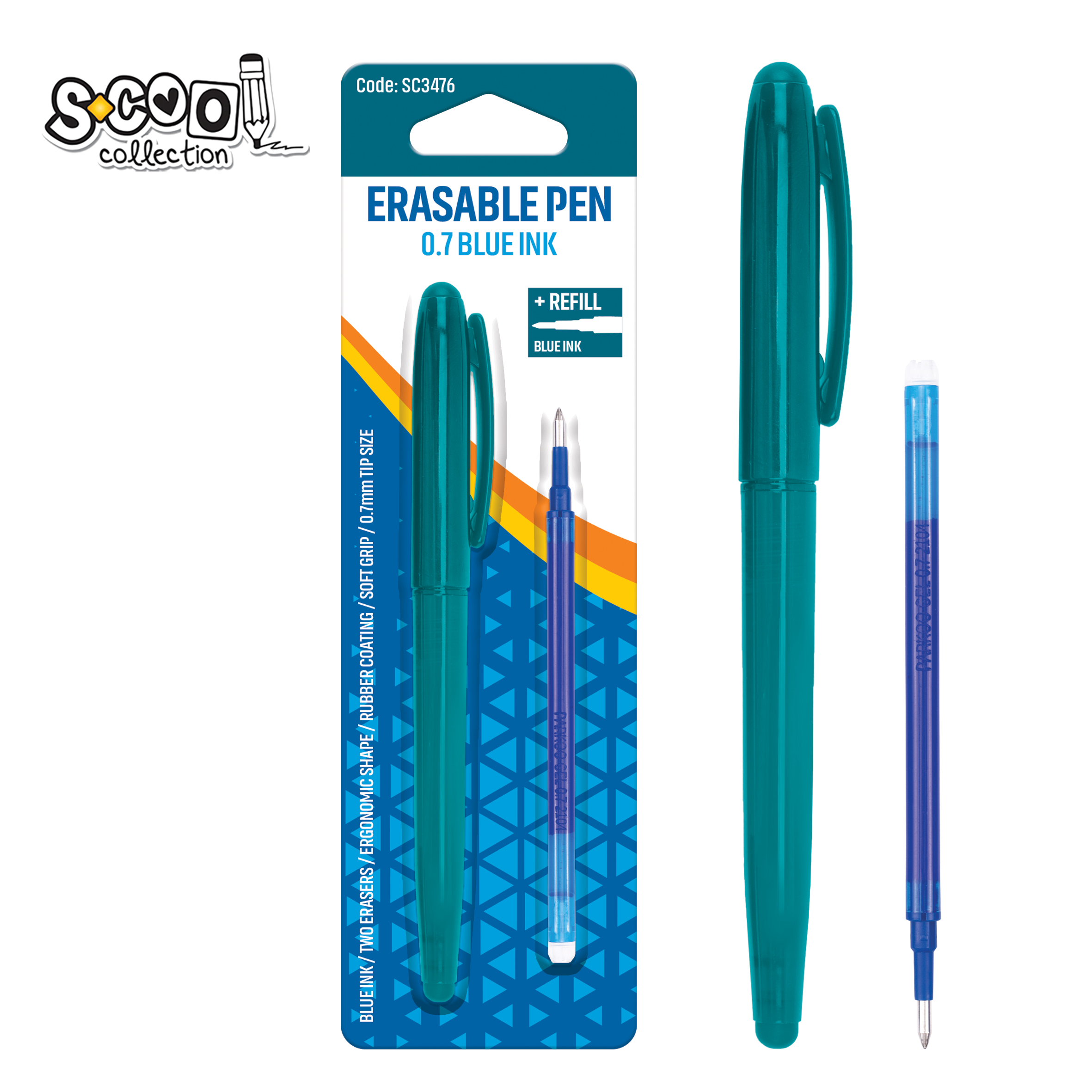 GEL OLOVKA S-COOL PISI-BRISI + REFIL 0.7 SC3476 BLISTER CARD - OFFISHOP | Pisaći pribor | NBK