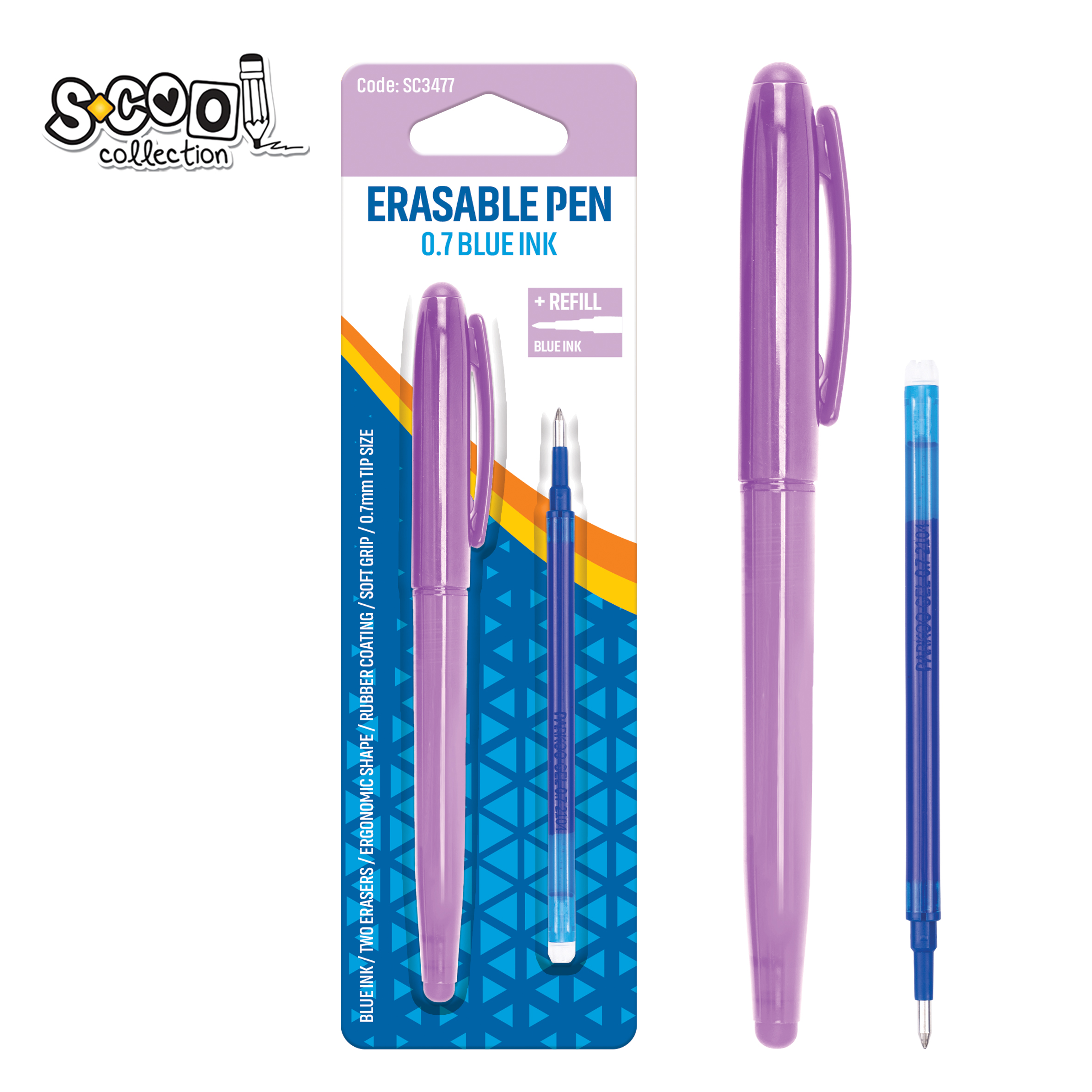 GEL OLOVKA S-COOL PISI-BRISI + REFIL 0.7 SC3477 BLISTER CARD - OFFISHOP | Pisaći pribor | NBK