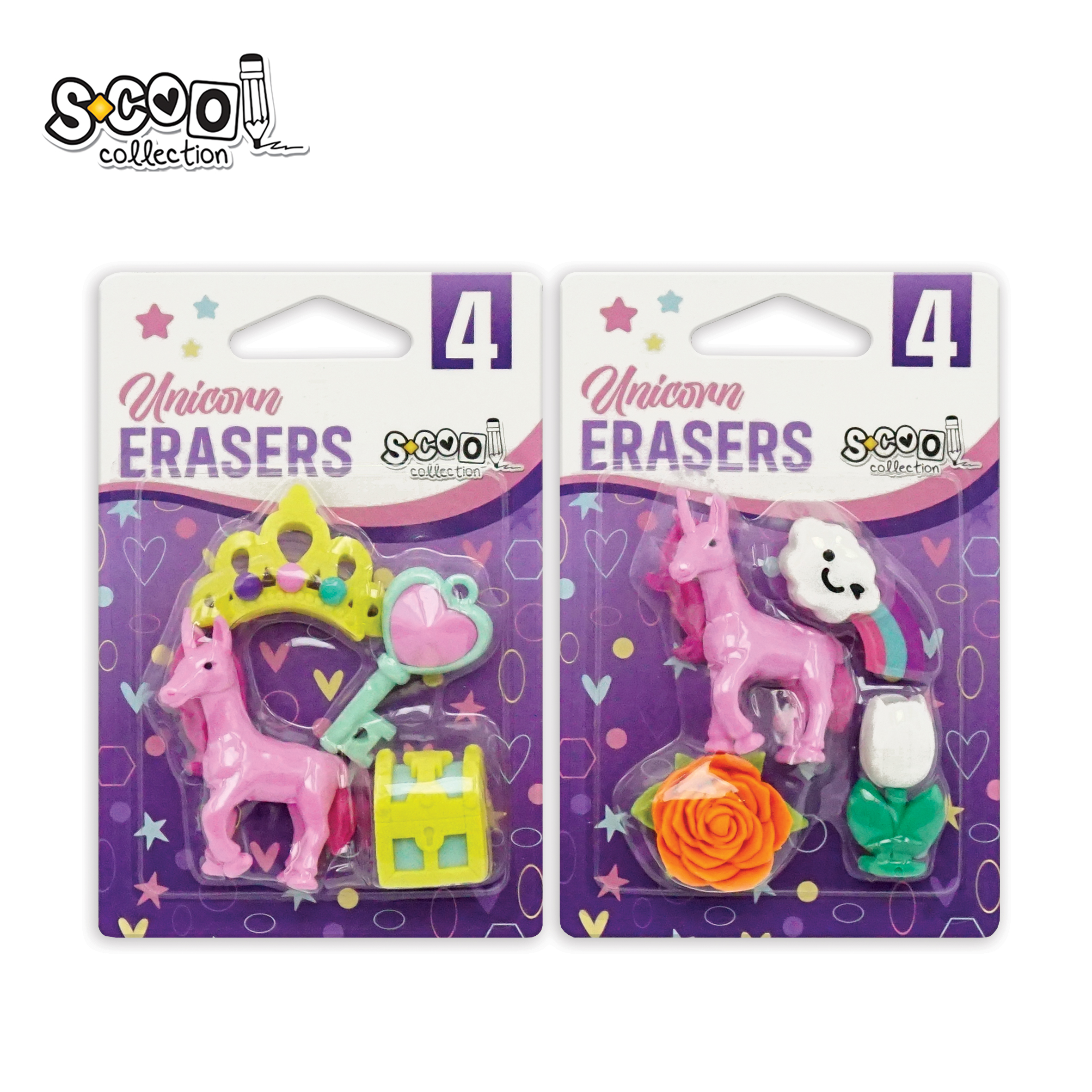 GUMICA UNICORN 1/4 BLISTER CARD SC3517 - S-COOL | Školski pribor | NBK