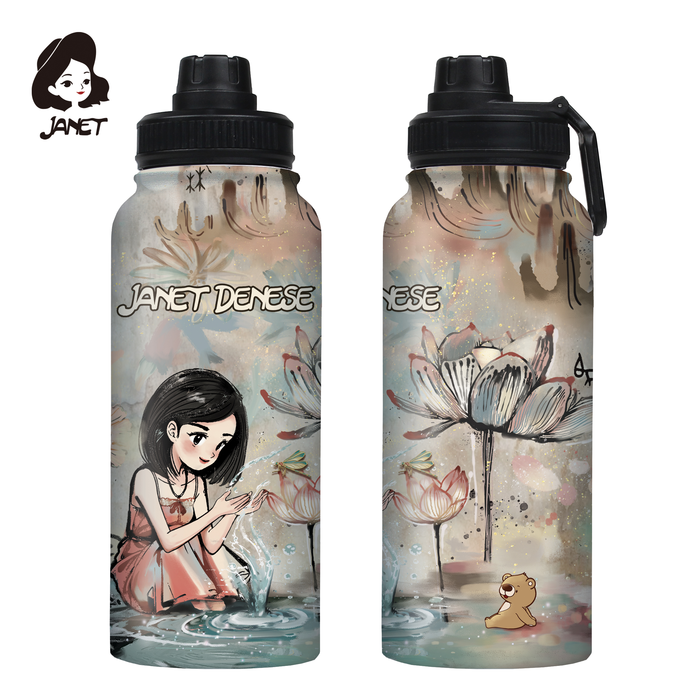 JANET STAINLESS STEEL TERMOS 900ML. LID PP+SILICONE J-506 - JANET | Školski pribor | NBK