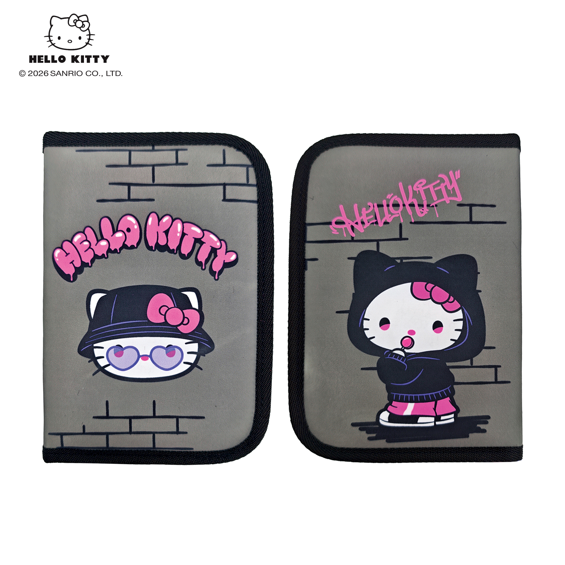 PERNICA JEDNODELNA SA DVA FLEPA PRAZNA HELLO KITTY GREY 2800 | Školski pribor | NBK
