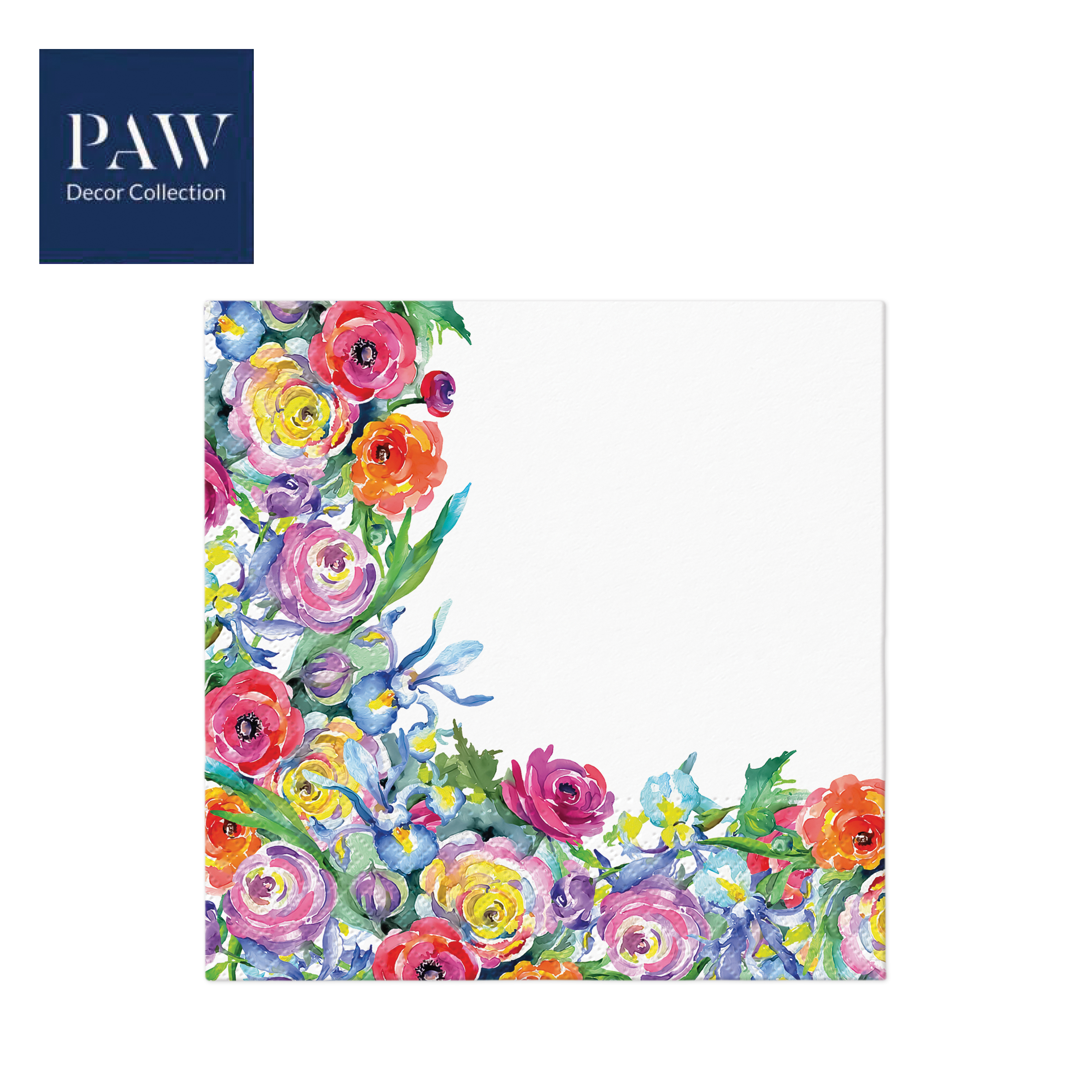 SALVETE PAW LUX PAINTED ROSE CORNER 33X33 1/20 PAKOVANJE 1/12 - PAW SP | Party, kraft, kreativni i dekorativni program | NBK