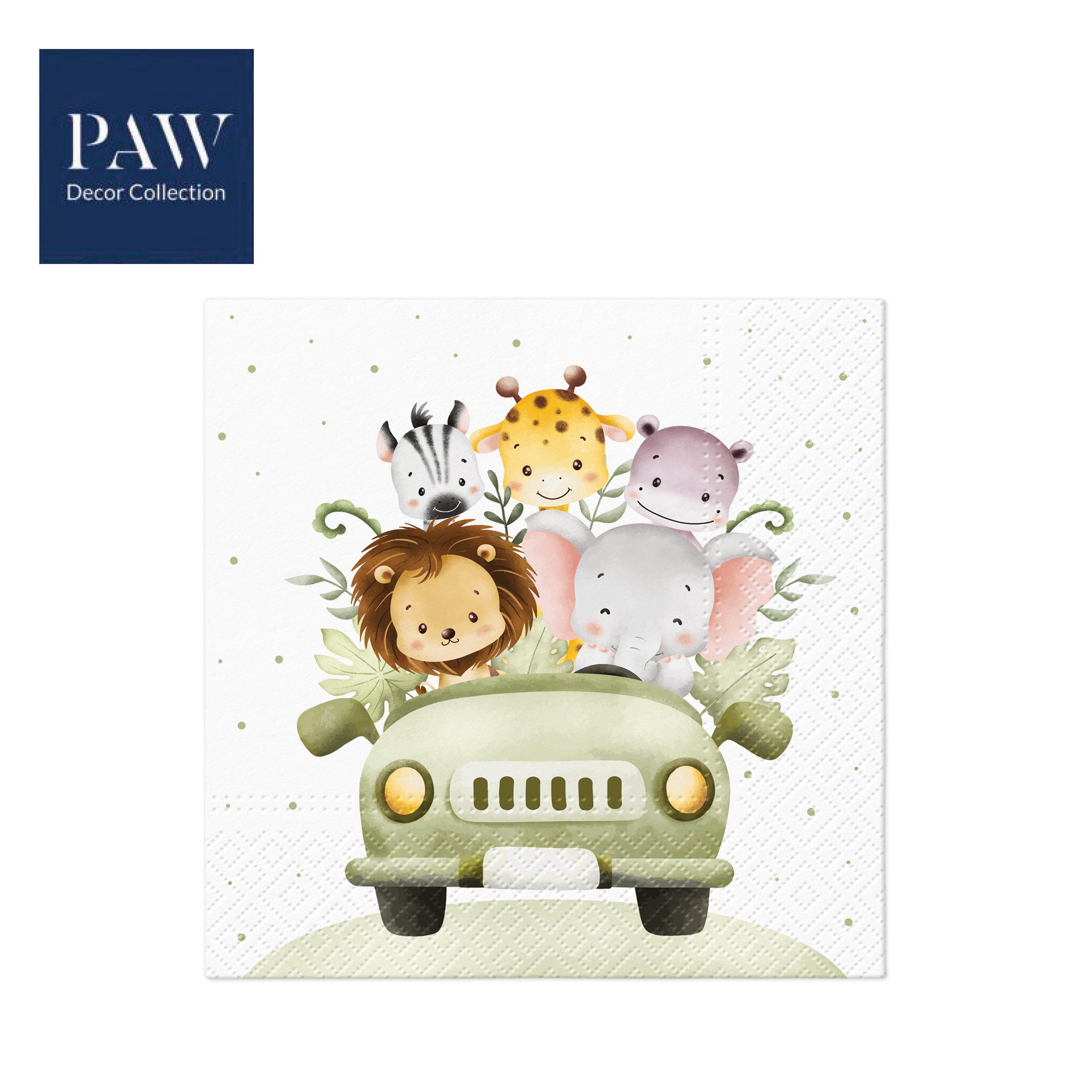 SALVETE PAW LUX SAFARI FUN 33X33 1/20 PAKOVANJE 1/12 - PAW SP | Party, kraft, kreativni i dekorativni program | NBK