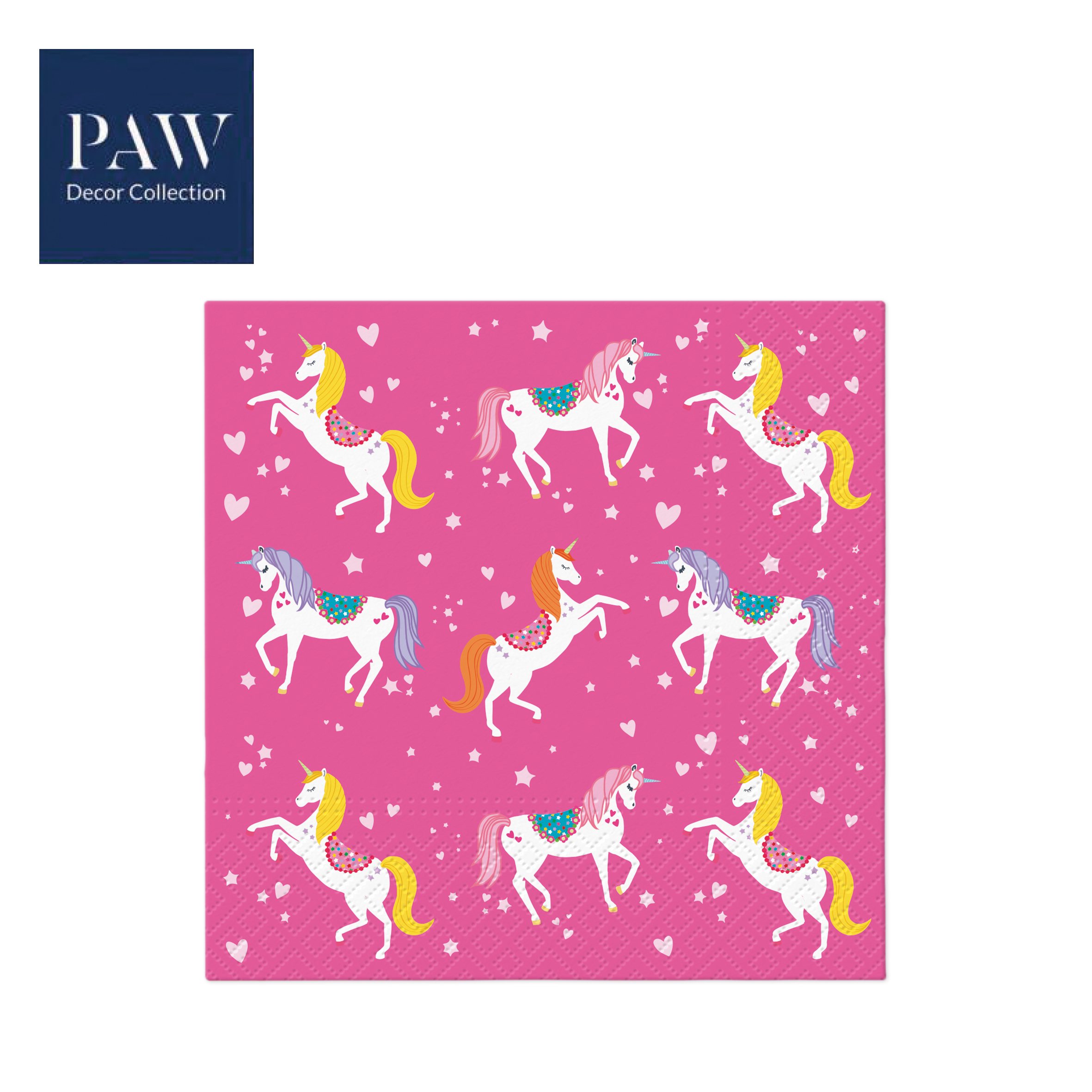 SALVETE PAW LUX UNICORN PATTERN 33X33 1/20 PAKOVANJE 1/12 - PAW SP | Party, kraft, kreativni i dekorativni program | NBK