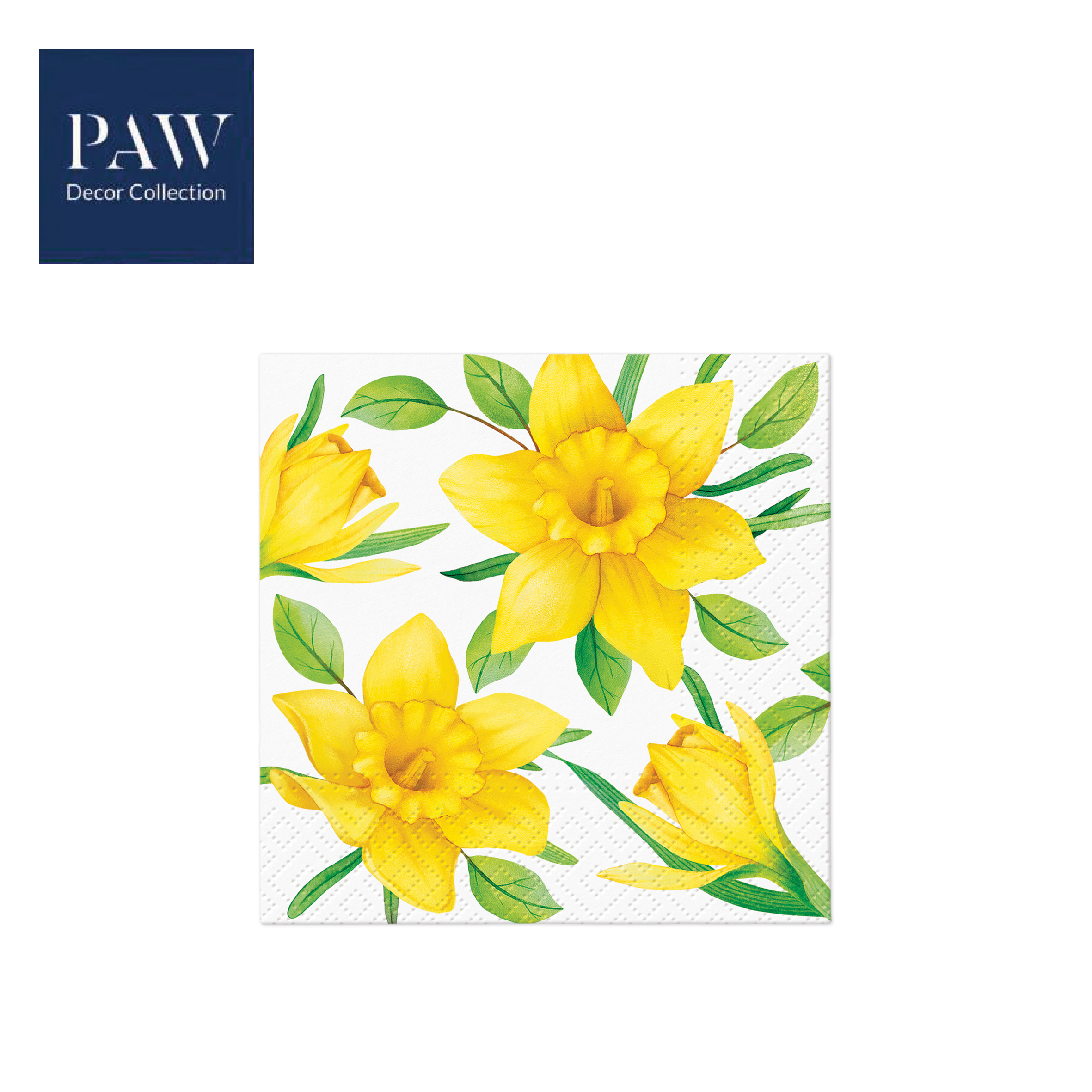 SALVETE PAW LUX COCKTAIL DAFFODILS IN BLOOM 25X25 1/20 PAKOVANJE 1/12 - PAW SP | Party, kraft, kreativni i dekorativni program | NBK