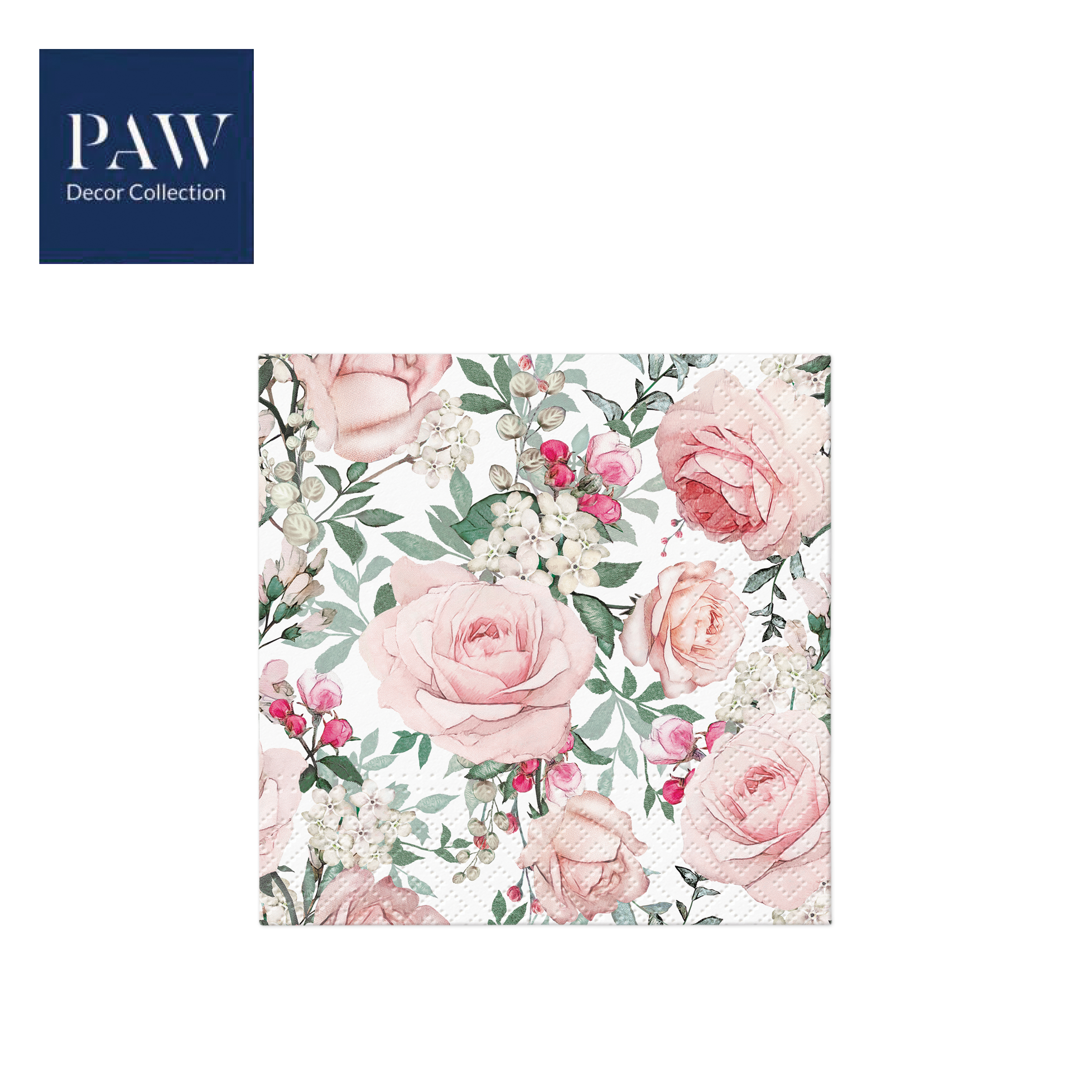 SALVETE PAW LUX COCKTAIL GORGEOUS ROSES 25X25 1/20 PAKOVANJE 1/12 - PAW SP | Party, kraft, kreativni i dekorativni program | NBK