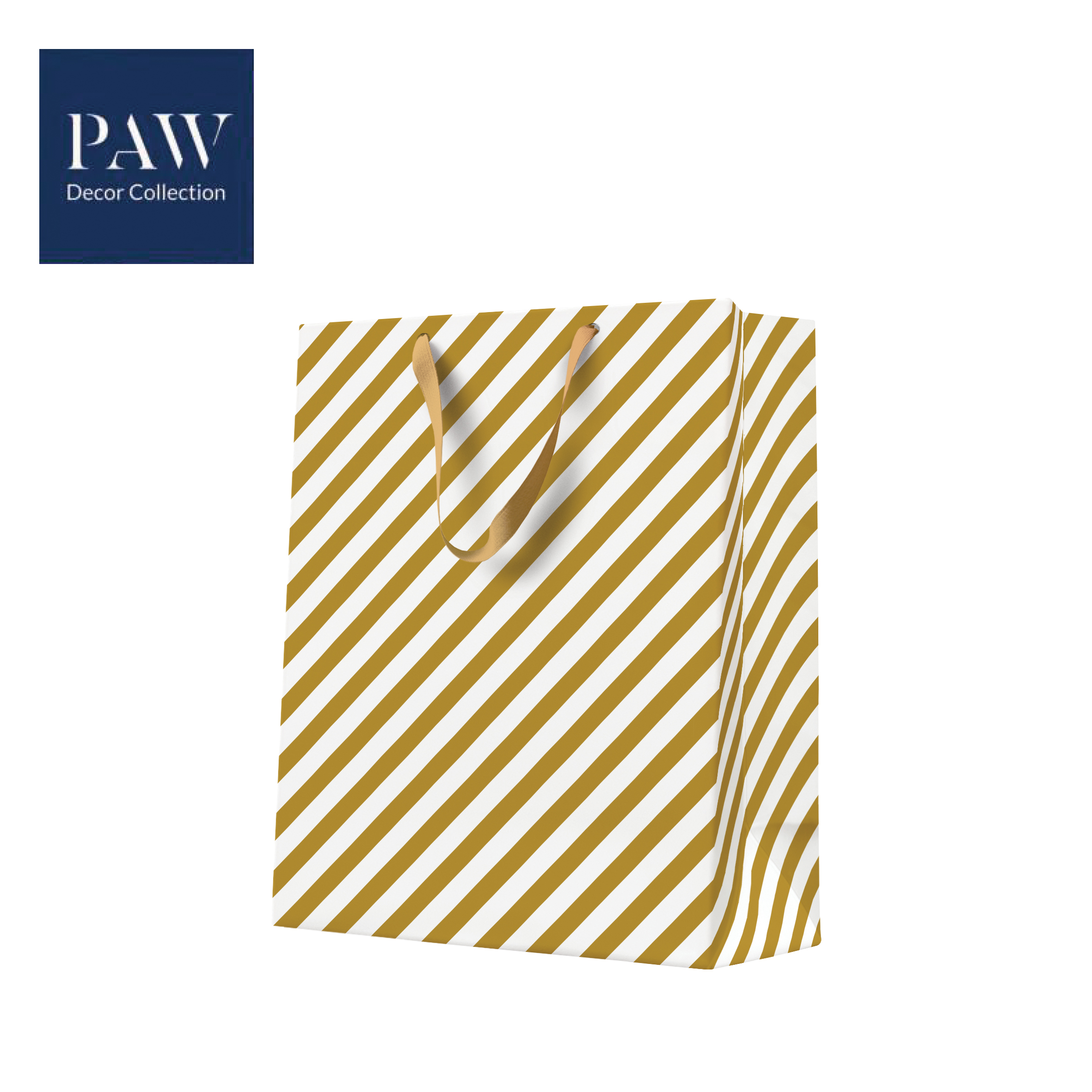 UKRASNA KESA VECA PAW LUX STRIPES GOLD 26.5X33.5X13 - PAW SP | Gift i poklonski program | NBK